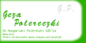 geza polereczki business card